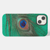 Green Peacock Feather iPhone Hülle (Rückseite (Horizontal))