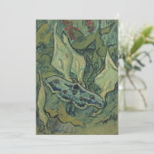 Green Peacock (Kaiser) Moth von Vincent van Gogh Einladung (Stehend Vorderseite)