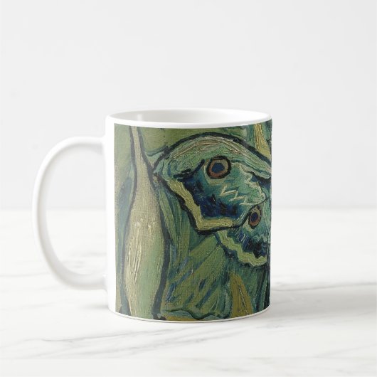 Green Peacock (Kaiser) Moth von Vincent van Gogh Kaffeetasse (Links)