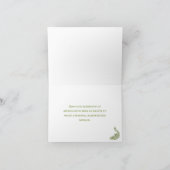 Green Peacock Leaf Trauung Dankeschön Karten (Innenseite)