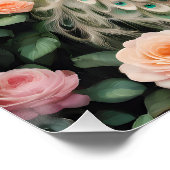 Green Peacock no 1 Glossard Poster (Ecke)