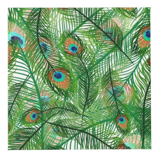 Green Peacock Pattern Würfel (Vorderseite)