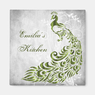 Green Peacock Personalisiert Magnet