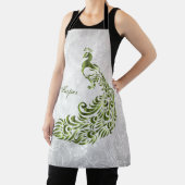Green Peacock Personalisierte All-over-Print-Schür Schürze (InSitu)