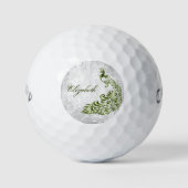 Green Peacock Personalisierte Golfplätze Golfball (Vorderseite)