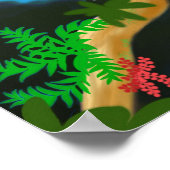 Green Peacock Poster (Ecke)