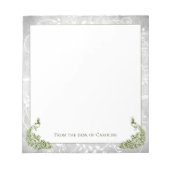 Green Peacocks Notepad Notizblock (Vorderseite)