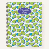 Green Pear Fruit Illustration Muster Rezept Buch (Vorderseite)