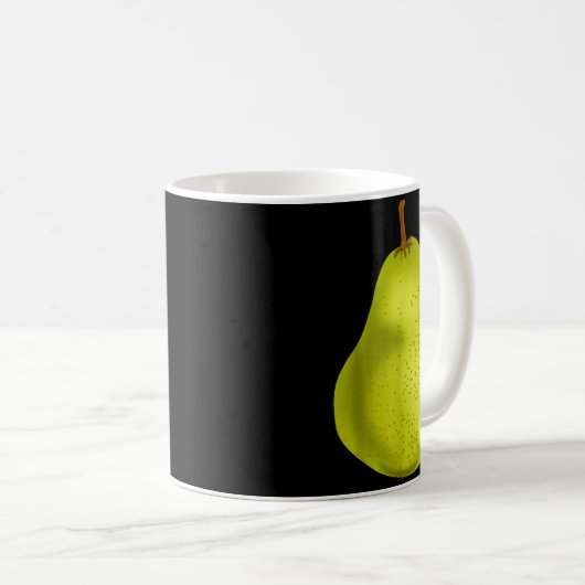 Green Pear Funny Fruit Costume Kaffeetasse (VorderseiteRechts)