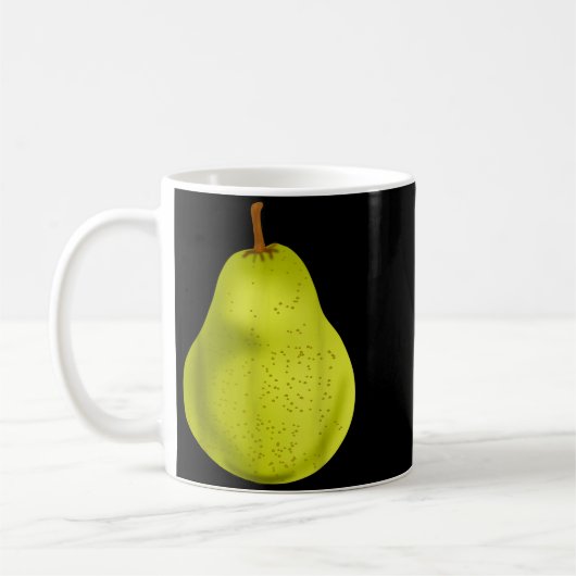 Green Pear Funny Fruit Costume Kaffeetasse (Links)