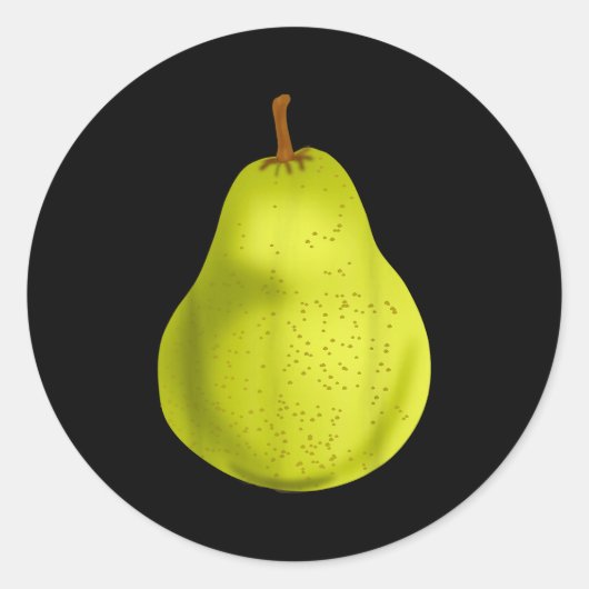 Green Pear Funny Fruit Costume Runder Aufkleber (Vorderseite)