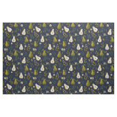 Green Pear Watercolor Pattern on Dark Blue  Stoff (Fat Quarter (45,7 x 55,9 cm))