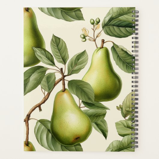 Green Pears Custom Year Planer Hardcover (Rückseite)