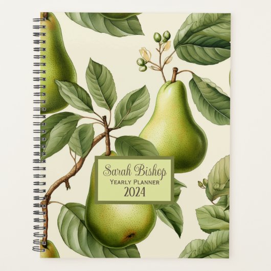 Green Pears Custom Year Planer Hardcover (Vorderseite)