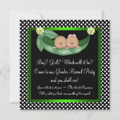 Green Peas in a Pod African American Gender Reveal Einladung (Rückseite)