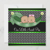 Green Peas in a Pod African American Gender Reveal Einladung (Vorderseite)