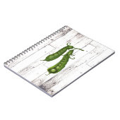 Green Peas Pea Weißwald Rustikales Bauernhaus Küch Notizblock (Linke Seite)