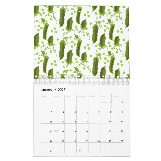 Green Peas Pflanzgut Leaves Round Vegetable Foods Kalender (Jan 2027)