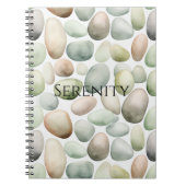 Green Pebbles Stones Rocks Serenity Notizblock (Vorderseite)