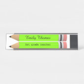 Green Pencils Class Teacher Schreibtischnamensplakette (Vorderseite )