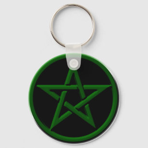 Green Pentagram Schlüsselanhänger