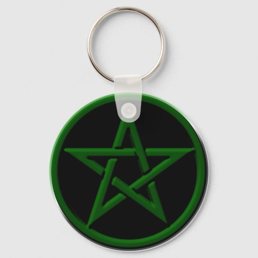 Green Pentagram Schlüsselanhänger (Vorderseite)