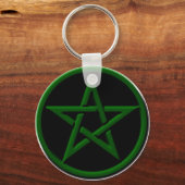 Green Pentagram Schlüsselanhänger (Vorderseite)