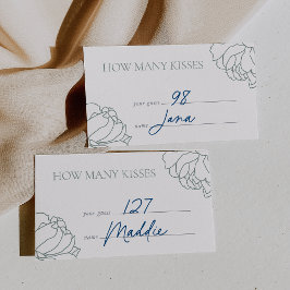 Green | Peony Garden "How many Kisses" Guess Card Begleitkarte