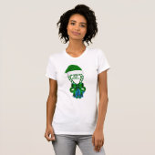 Green Pepermint Weihnachtsfeiertag Candy Cane T-Shirt (Vorne ganz)