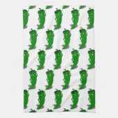 Green Pepper Diva Cartoon Pattern Geschirrtuch (Vertikal)