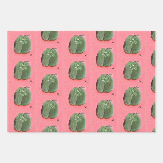 Green Pepper Geschenkpapier Set (Vorderseite)