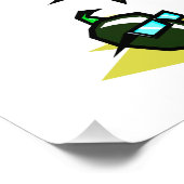 Green Pepper Sonnenbrille am Strand.png Fotodruck (Ecke)