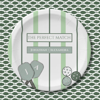 Green Perfect Match Couples Bridal Shower Pappteller