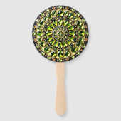 Green Peridot Jewel Look Handfans Fächer (Rückseite)