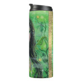 Green Peridot mermaid von Renee Lavoie Thermosbecher (Nach rechts gedreht)