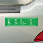 Green Periodic Table Science Teacher Autoaufkleber (Auf Auto)