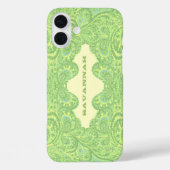 Green Personalisiert Damask iPhone Cover- Case-Mate iPhone Hülle (Rückseite)