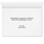 Green Personalisiert Hahnentrittmuster Dankeschön (Innenansicht Horizontal (Unten))