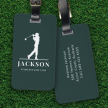 Green Personalisiert Monogram Golfer