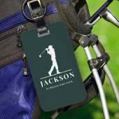 Green Personalisiert Monogram Golfer Gepäckanhänger