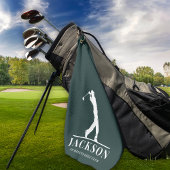 Green Personalisiert Monogram Golfer Golfhandtuch