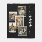 Green Personalisiert Nana Grandkid 5 FotoCollage Fleecedecke (Vorderseite)