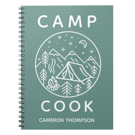 Green Personalisiert Summer Camp Cook Notizblock (Vorderseite)