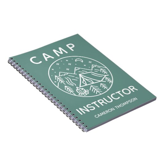Green Personalisiert Summer Camp Instructor Notizblock (Rechte Seite)
