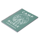 Green Personalisiert Summer Camp Nurse Notizblock (Linke Seite)