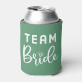 Green Personalisiert Team Bride Can Cooler Dosenkühler (Kanne Vorderseite)