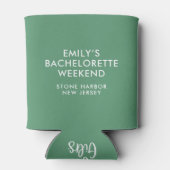 Green Personalisiert Team Bride Can Cooler Dosenkühler (Rückseite)