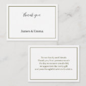 Green Personalisiert Wedding Vielen Dank Mitteilungskarte (Vorne/Hinten)