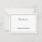 Green Personalisiert Wedding Vielen Dank Mitteilungskarte (Vorderseite)