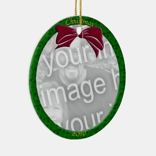 Green Personalize Foto Ornament (Rechts)